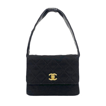 Chanel CC Satin Matelasse Handbag  Canvas Handbag in Excellent condition