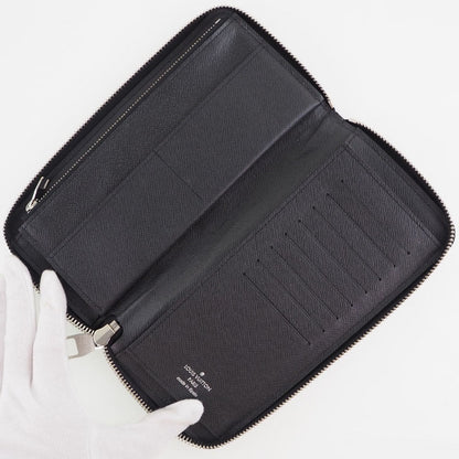 Louis Vuitton Black Leather Portefeuille zippy wallet accessories