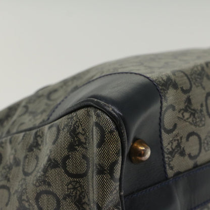 Celine Horse Carriage Macadam Canvas Hand Bag Navy  49448
