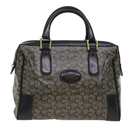 Celine Horse Carriage Macadam Canvas Hand Bag Navy  49448