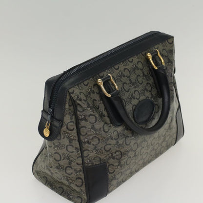 Celine Horse Carriage Macadam Canvas Hand Bag Navy  49448