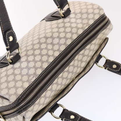 Celine Macadam Canvas Shoulder Bag PVC Leather Cream  49470
