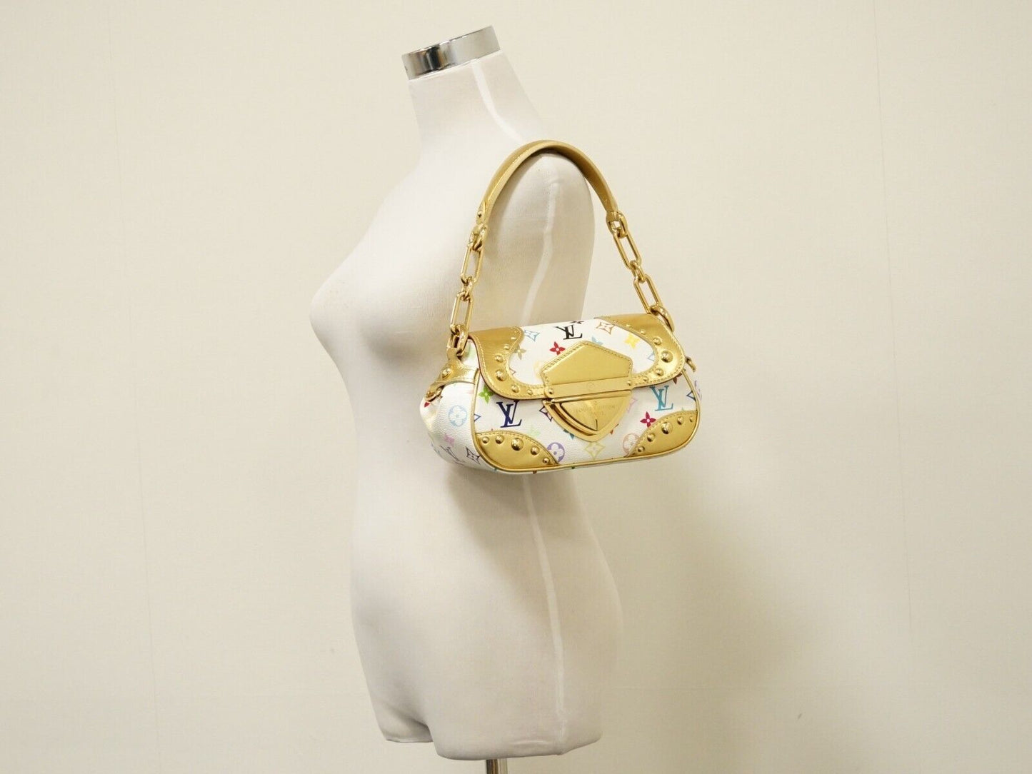 Louis Vuitton White Canvas Marilyn handbag bag