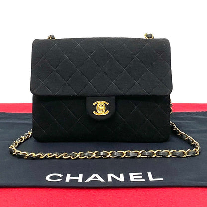 Chanel CC Satin Flap Crossbody Bag  Canvas Crossbody Bag in Good condition