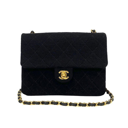Chanel CC Satin Flap Crossbody Bag  Canvas Crossbody Bag in Good condition