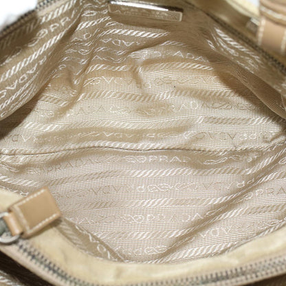 Prada Hand Bag Nylon Beige  49590