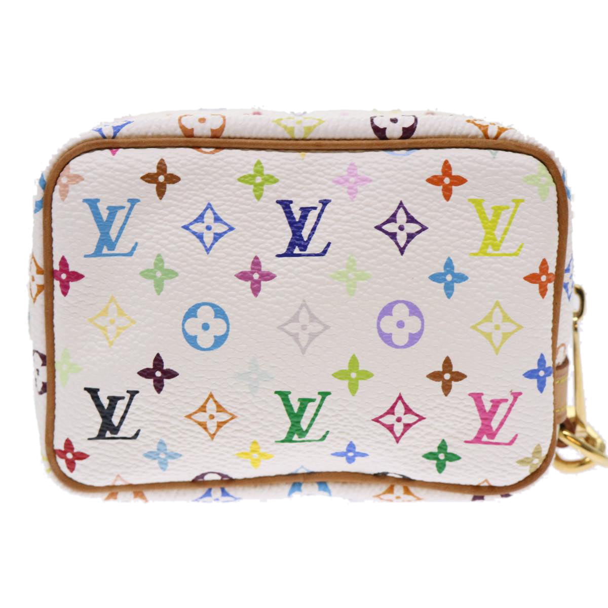 LOUIS VUITTON Monogram Multicolor Trousse Wapity Pouch White M58033 Auth 49632A