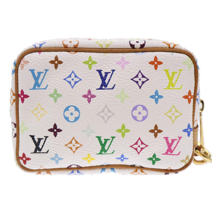 LOUIS VUITTON Monogram Multicolor Trousse Wapity Pouch White M58033 Auth 49632A