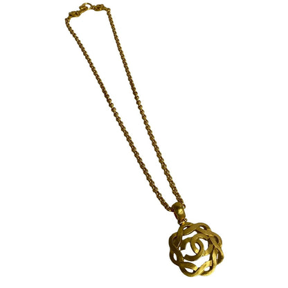 CHANEL Necklace Gold Plated gold