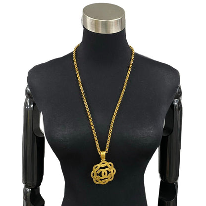 CHANEL Necklace Gold Plated gold