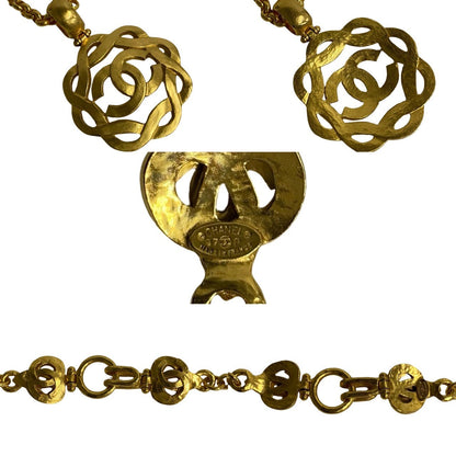 CHANEL Necklace Gold Plated gold