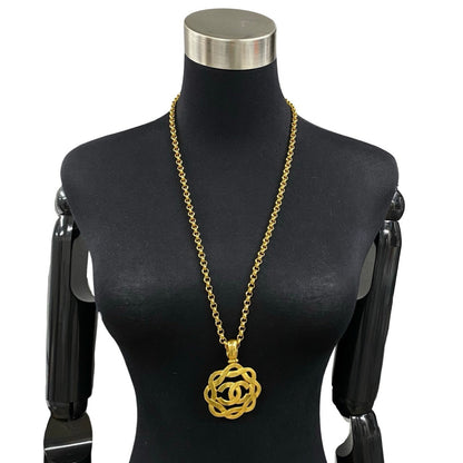 CHANEL Necklace Gold Plated gold