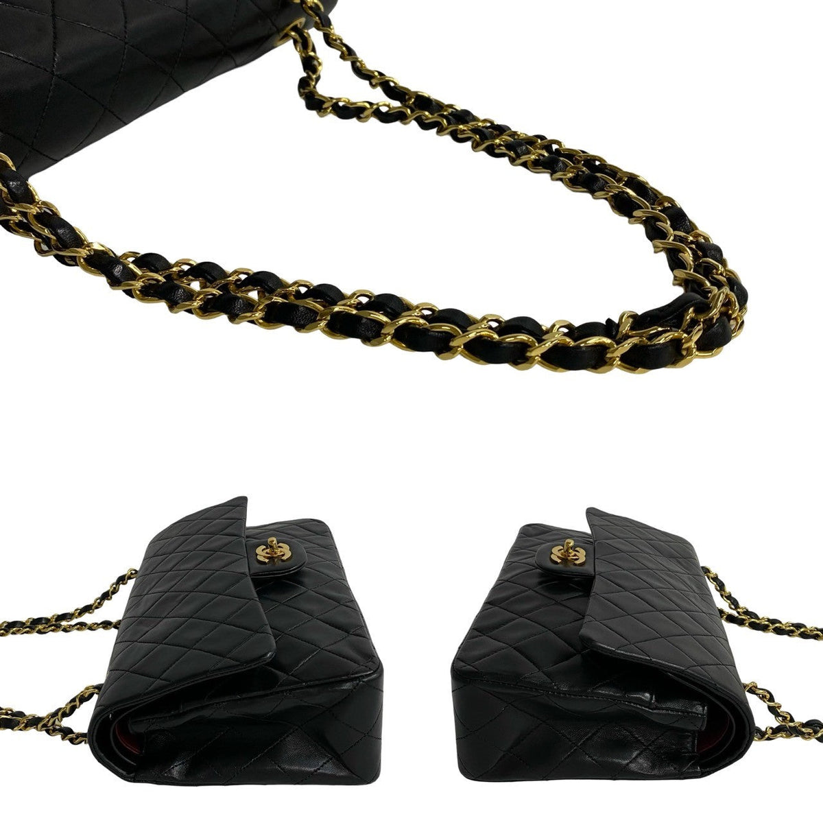 Chanel Medium Classic Double Flap Bag  Leather Crossbody Bag in Good condition