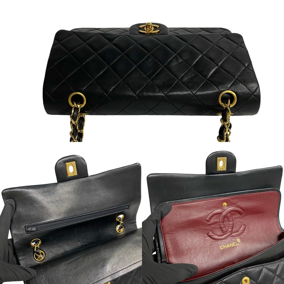 Chanel Medium Classic Double Flap Bag  Leather Crossbody Bag in Good condition