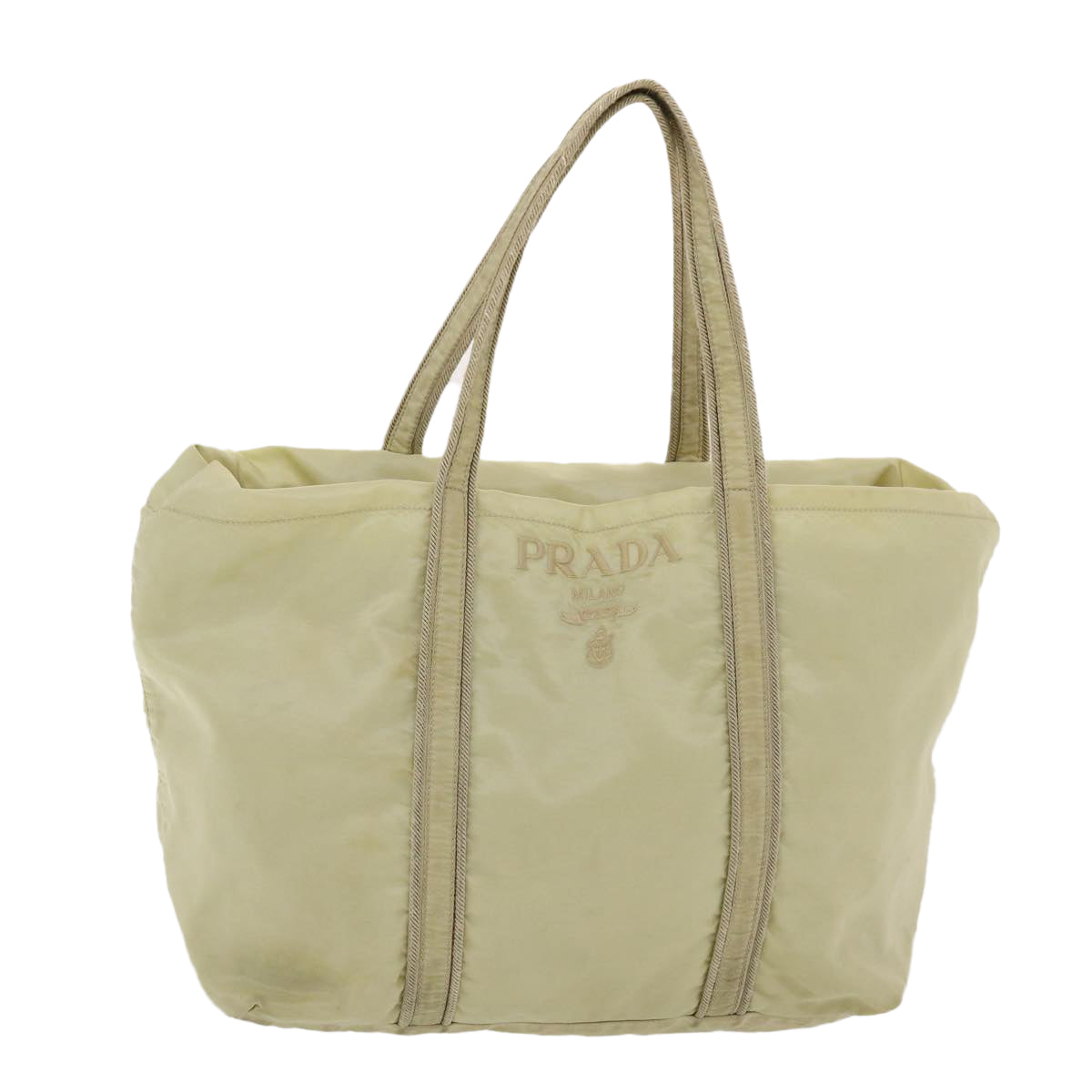 Prada Tote Bag Nylon Cream  49819