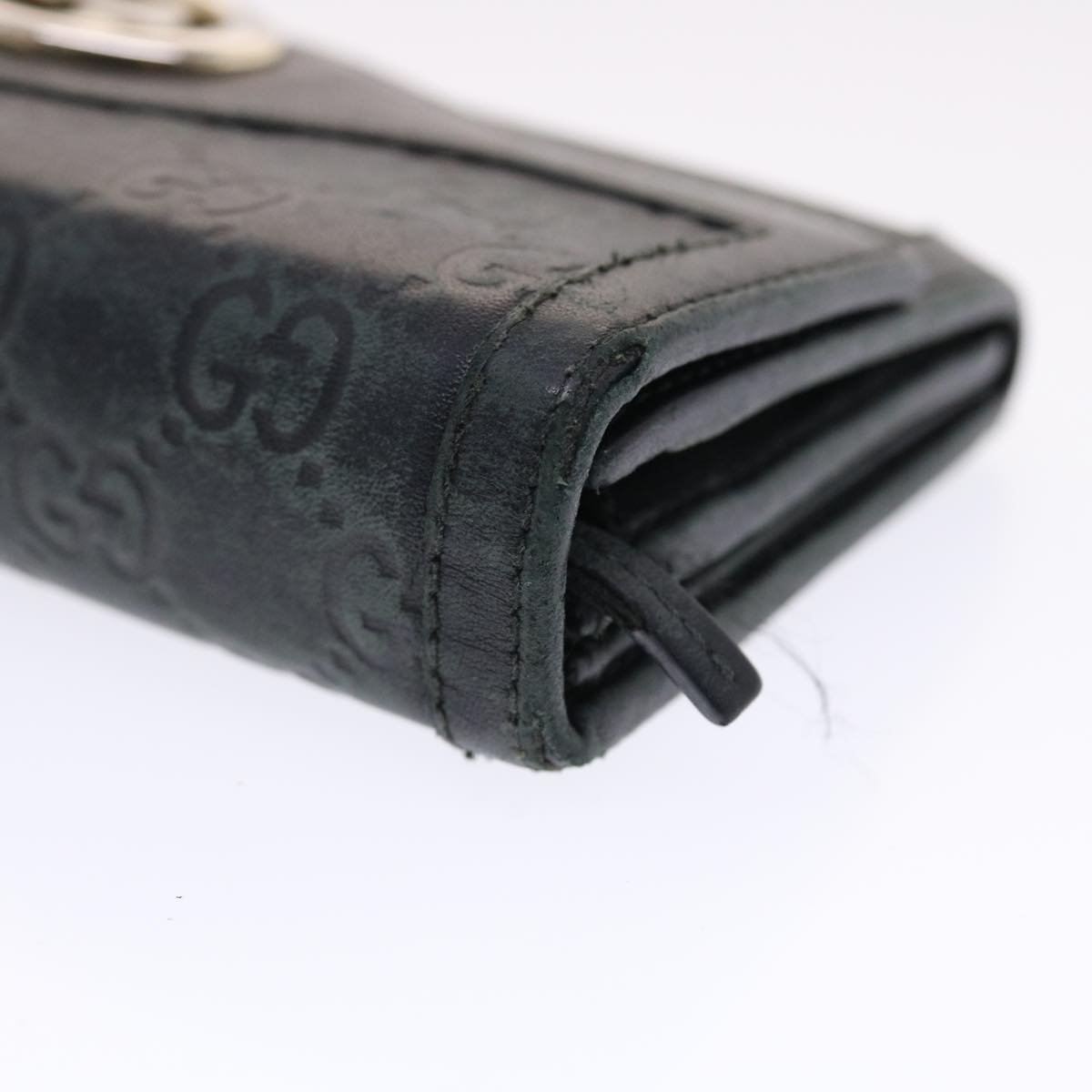 GUCCI GG Canvas ssima Long Wallet Black  49845