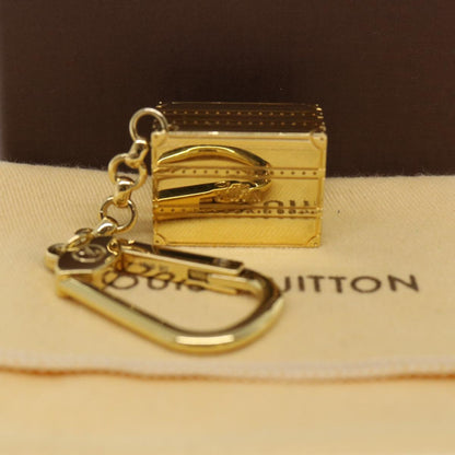 LOUIS VUITTON Porte Cles Trunk Key Holder Gold Tone M66458 LV Auth 49926