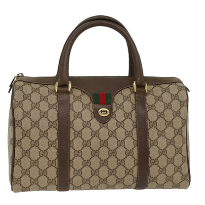 GUCCI GG Canvas Web Sherry Line Hand Bag Beige Red Green 40.02.007  49929