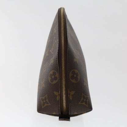 LOUIS VUITTON Monogram Trousse Demi Ronde Cosmetic Pouch M47520 LV Auth 49972