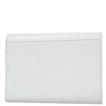 Chanel White Caviar Wallet Purse