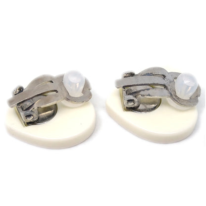 Chanel Earrings Clip-On White 04C