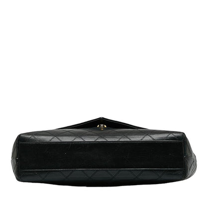 Chanel Deca-Coco Chain houlder Bag Black Gold Leather Lady Chanel