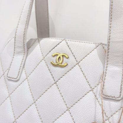 Chanel vintage wild stitch cc caviar tote bag
