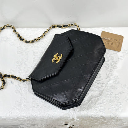 Chanel vintage octagonal quilted chain bag
