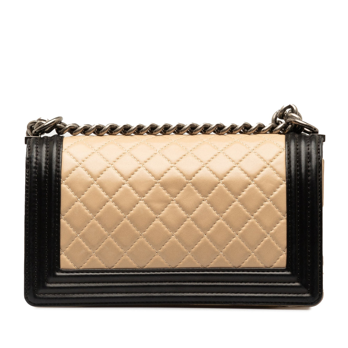 CHANEL Medium Lambskin Boy Bicolor Flap Bag