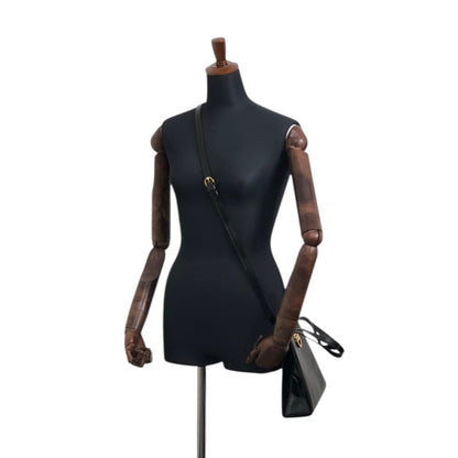 CELINE Horse Bit Two-way Handbag Shoulder bag Black Vintage my57ac