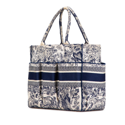 Embroidered Toile De Jouy Catherine Tote