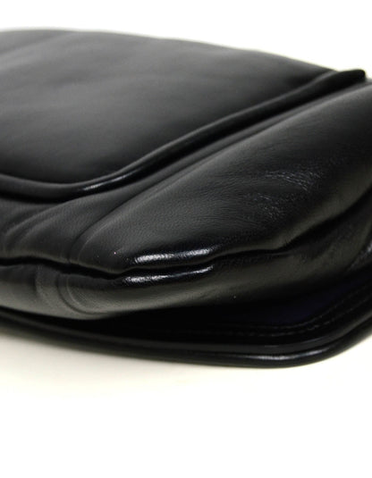 Chanel 2019 NWT Black Shiny Lambskin Vintage Puffy Clutch Bag