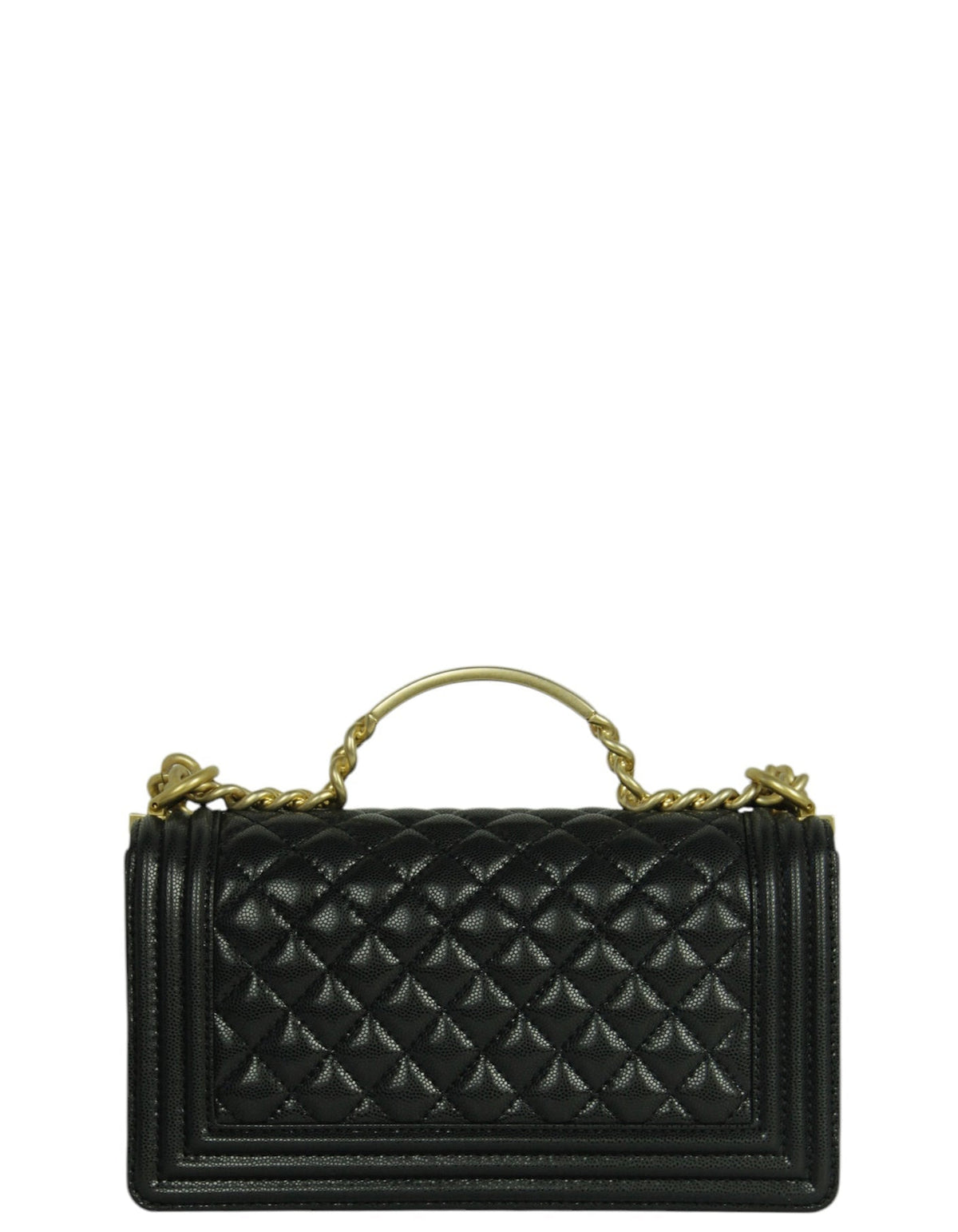 Chanel 2024 Black Caviar Medium Top Handle Boy Bag