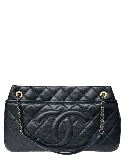 Chanel Black Caviar Leather Timeless Soft Shopper Tote Bag