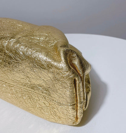 Bottega Veneta Pouch Gold Leather