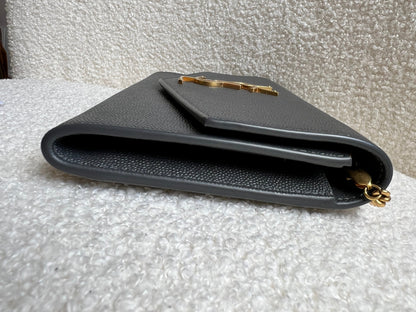 Yves Saint Laurent (YSL) Grey Uptown Chain Wallet