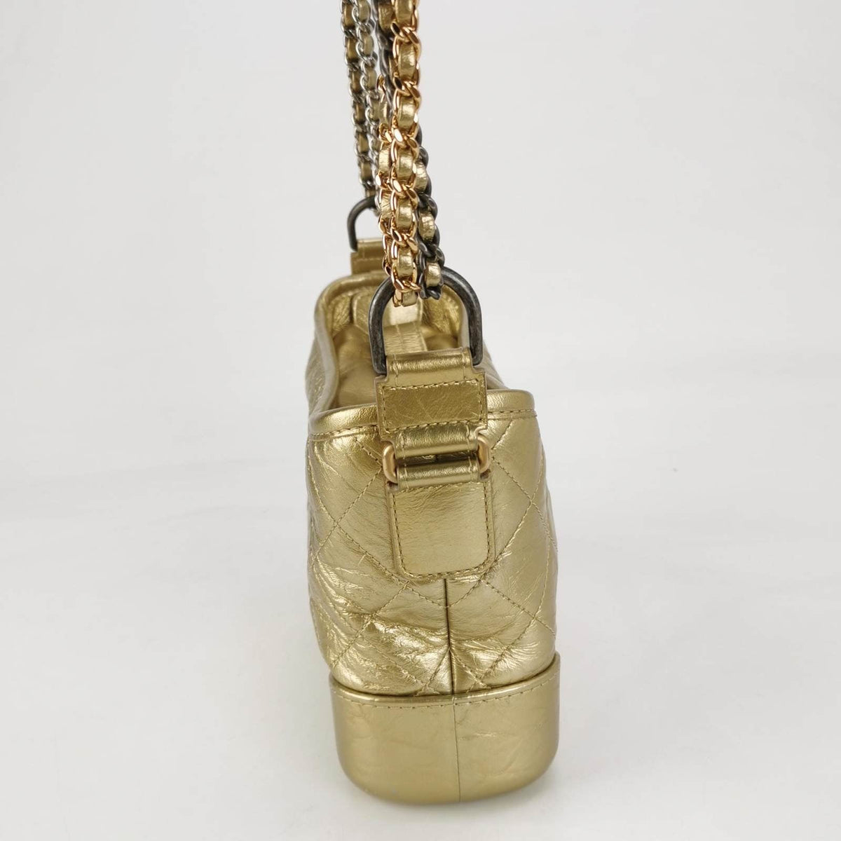 Chanel Gabrielle Hobo 2019 Gold Leather Small Crossbody Bag