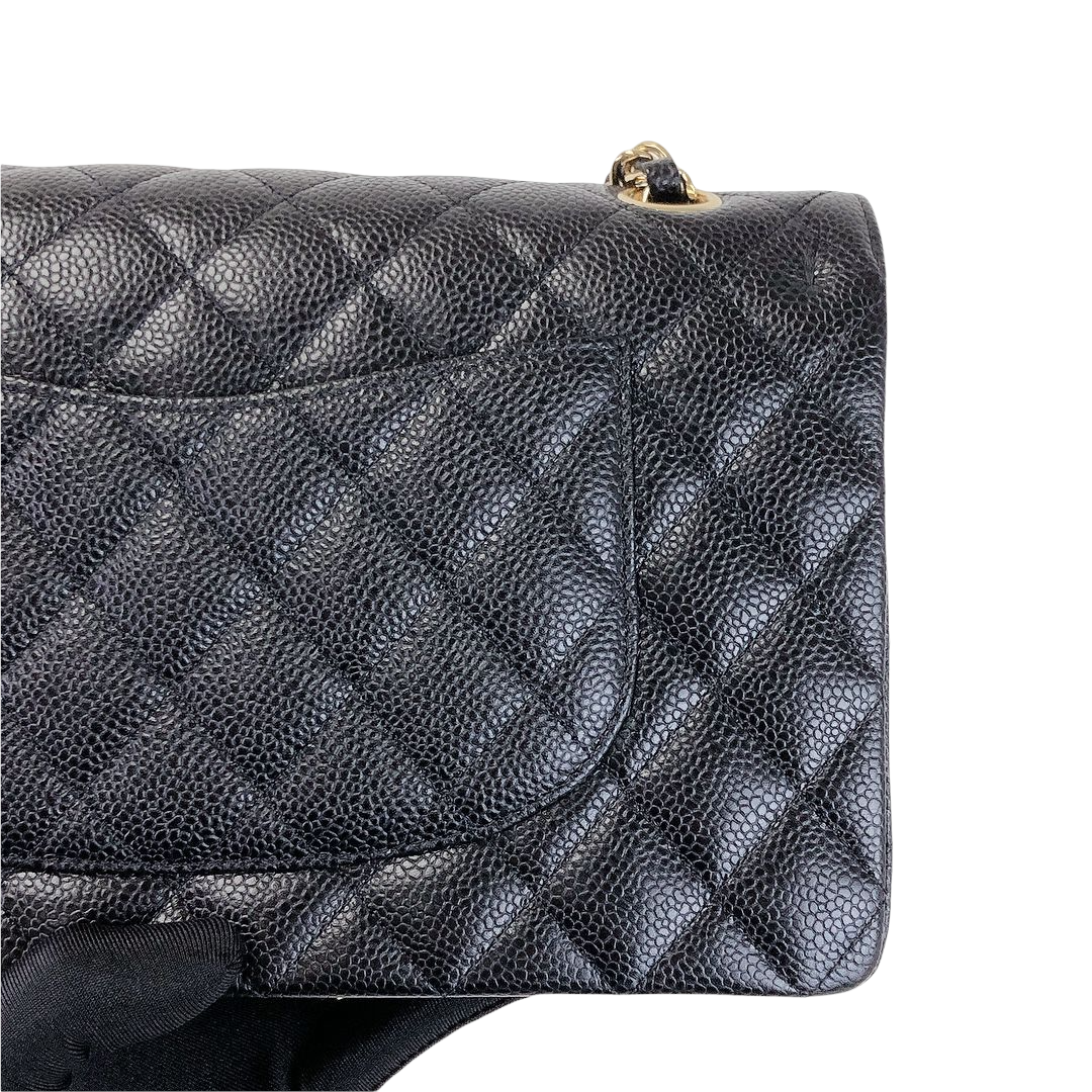 Classic Flap Caviar Medium Black GHW