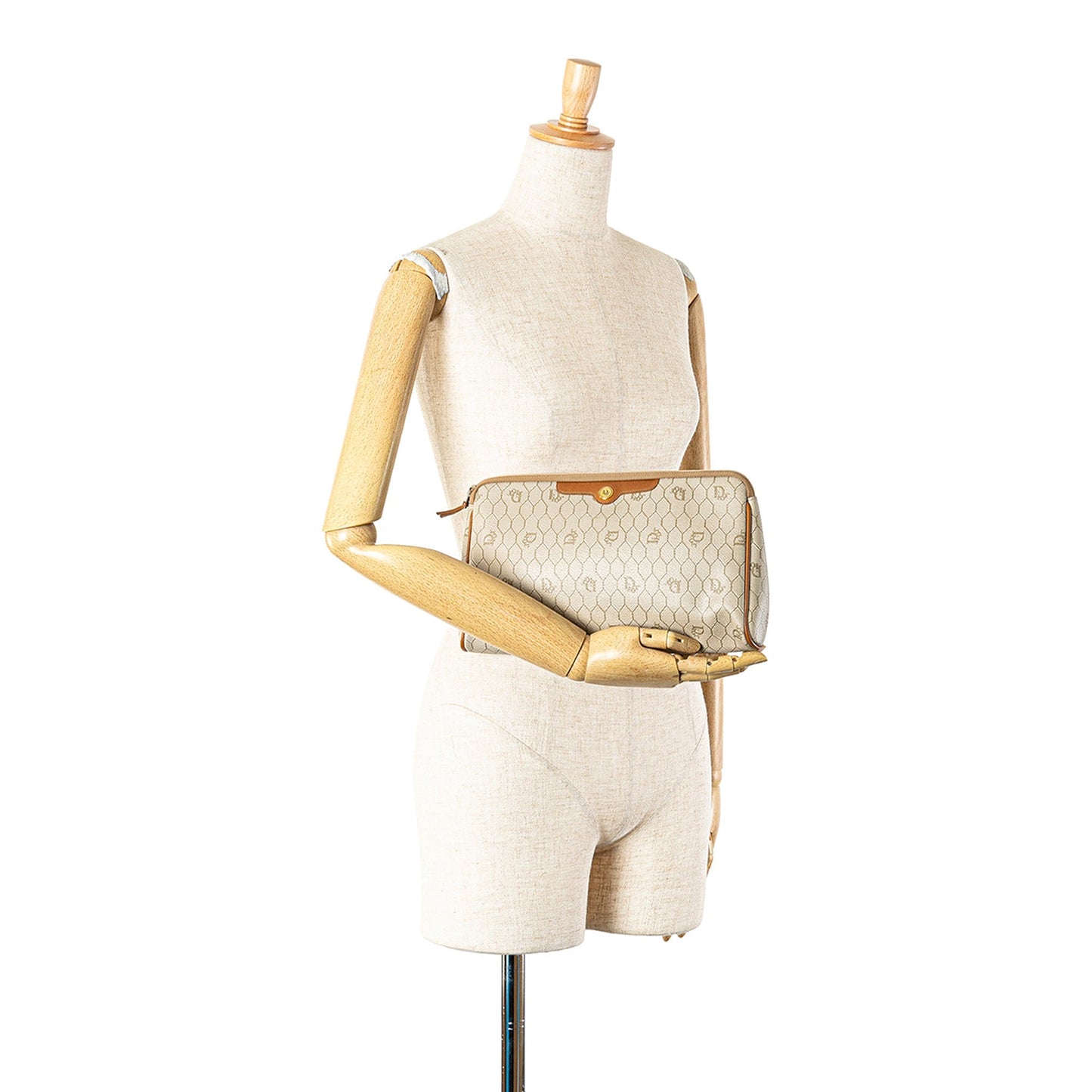 Honeycomb Coated Canvas Clutch