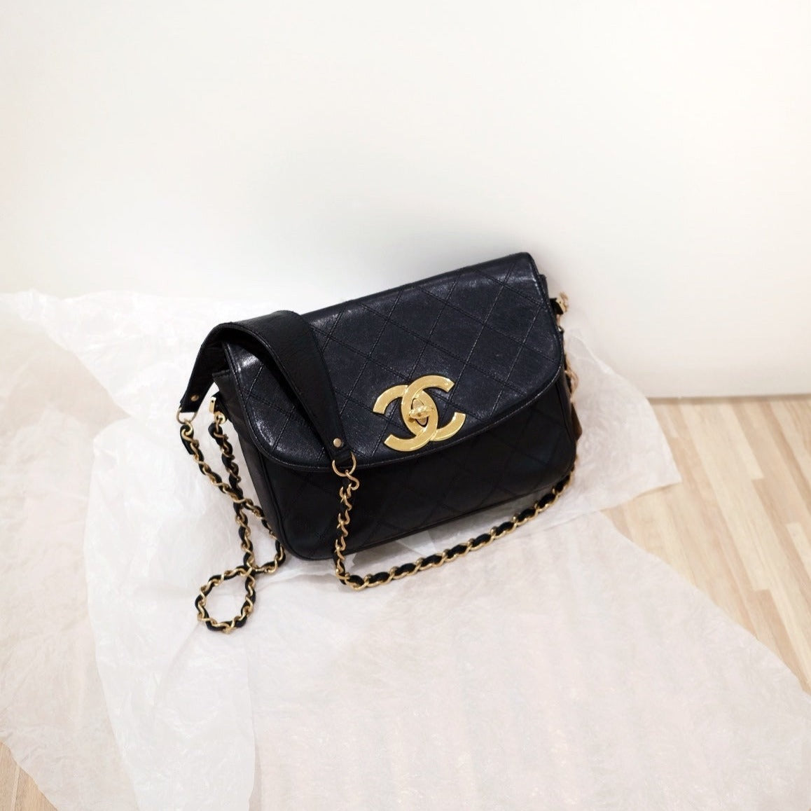 Chanel vintage XL CC mini flap bag