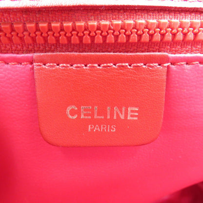 CELINE Shoulder Bag leather Red vintage Women Used