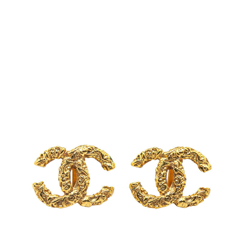 Chanel CC Logo Clip On Earrings Metal Earrings in Good condition