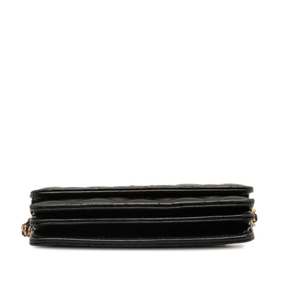 CHANEL Lambskin Romance Wallet On Chain Crossbody Bag