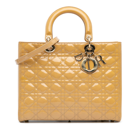 Large Patent Cannage Lady Dior