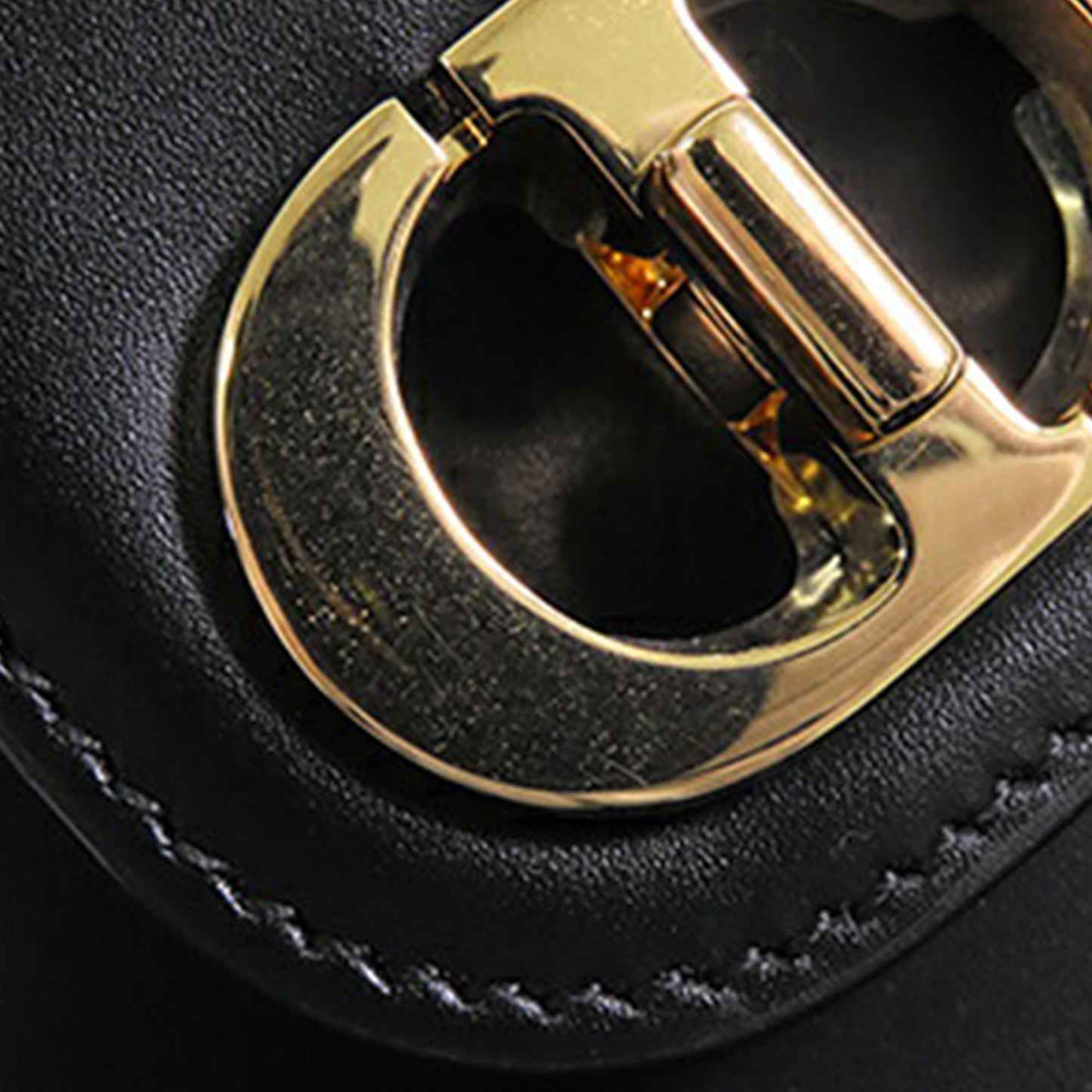 Mini Calfskin 30 Montaigne Amber Bucket Bag