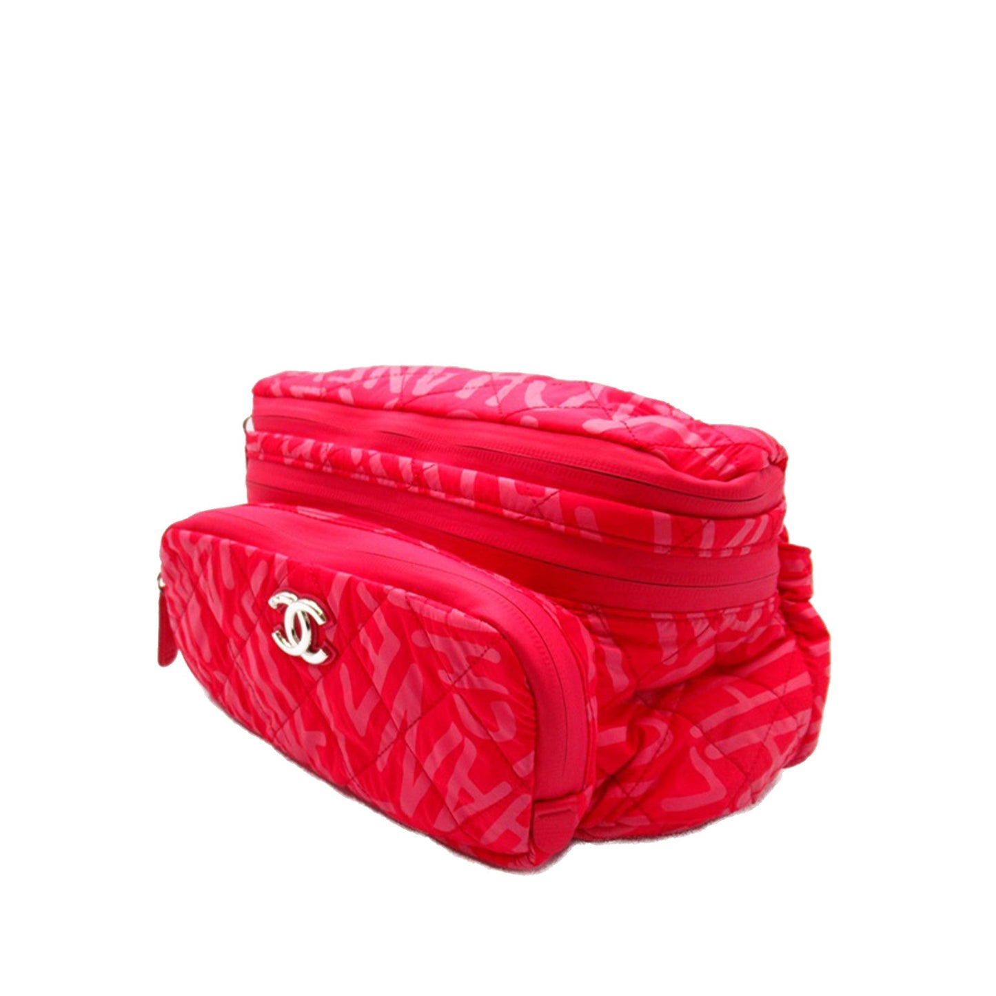 Pink Chanel Printed Nylon Coco Neige Convertible Backpack
