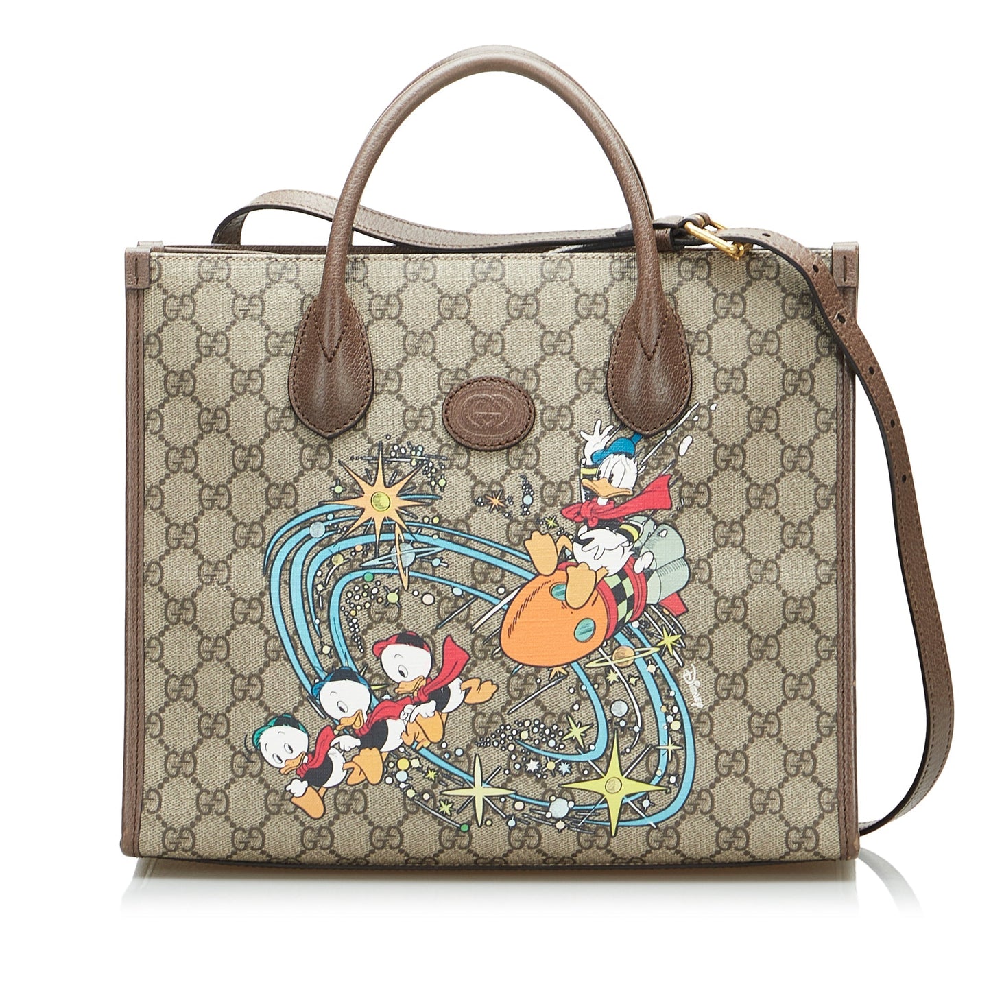 Gucci x Disney Tote Bag Small Donald Duck GG Supreme Canvas