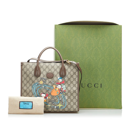 Gucci x Disney Tote Bag Small Donald Duck GG Supreme Canvas