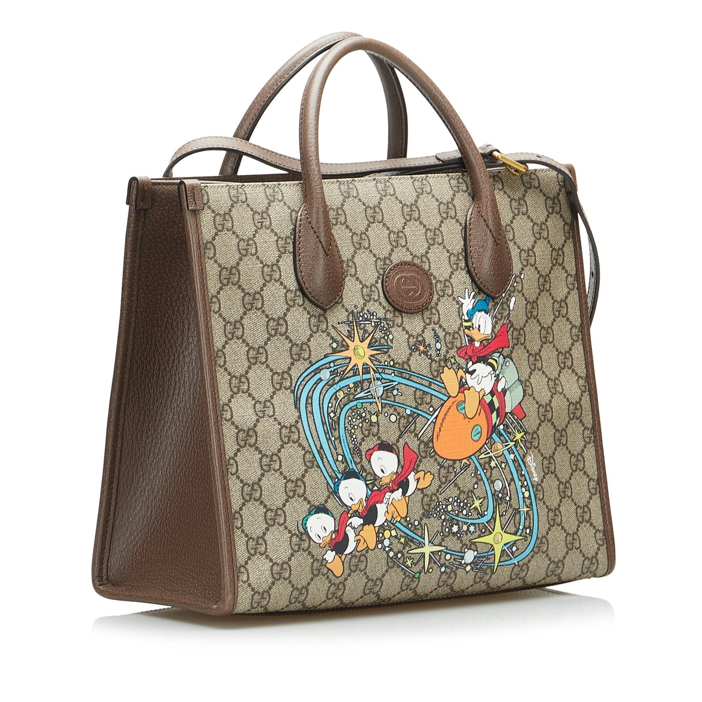 Gucci x Disney Tote Bag Small Donald Duck GG Supreme Canvas