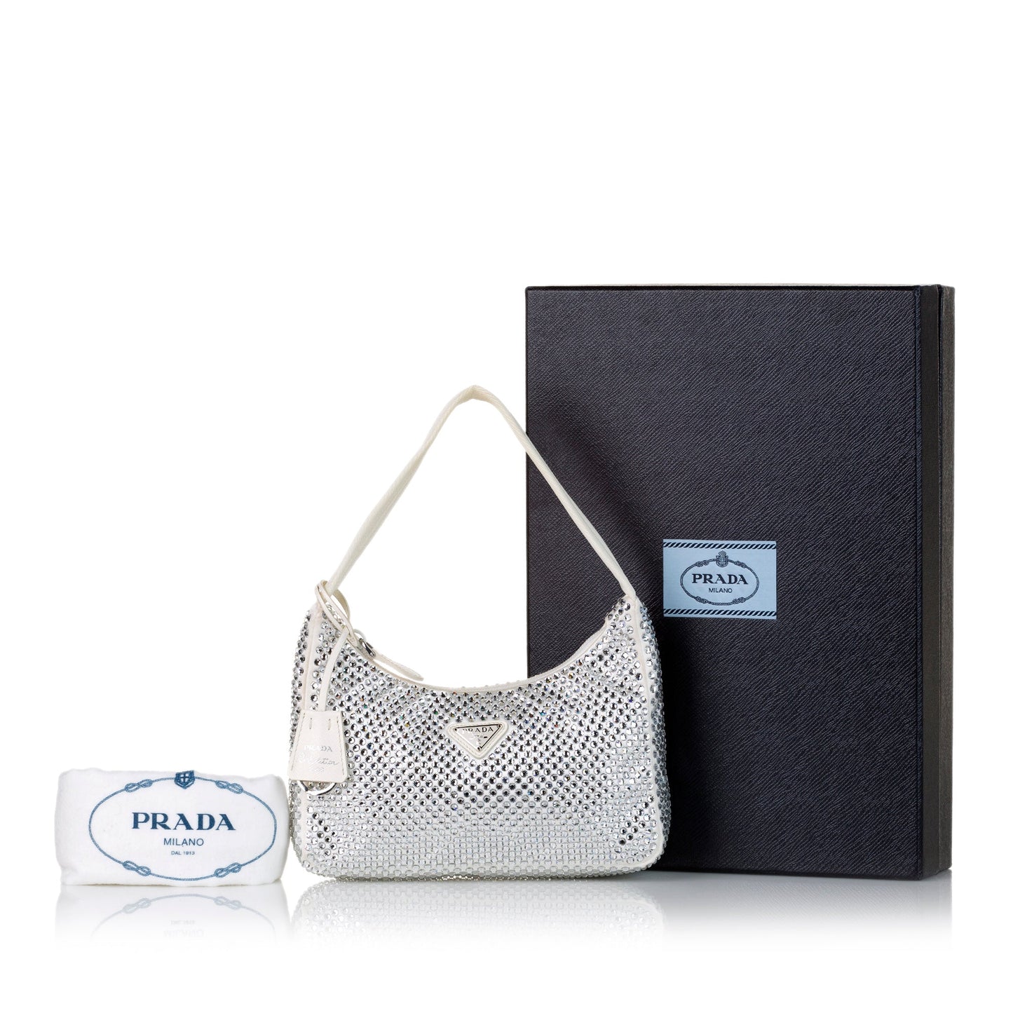 Prada Re-Edition 2000 Mini Satin Crystal